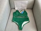 CUPSHE Bikini-Set für Damen gerippt zweiteilig grün Badeanzug Badeanzug Größe: S