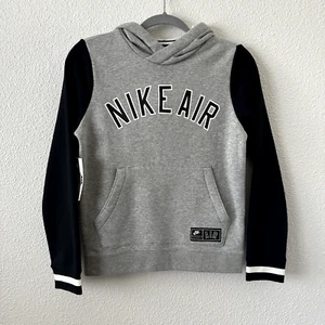 Nike Air Hoodie Gray and Black Sweatshirt - Youth Size Medium, New With Tags - Picture 1 of 6