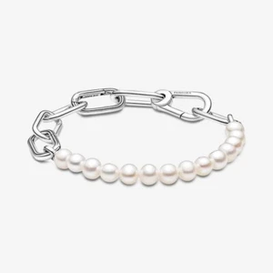 New Pandora ME Treated Freshwater Cultured Pearl Bracelet 599694C01-S3 17.5cm - Picture 1 of 6