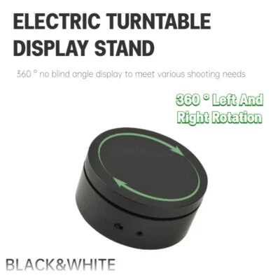 10CM/16CM Electric 360° Rotating Display Stand Jewelry Photography Turntable New - Image 1 of 4