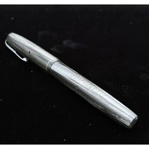 Vtg 1940's Watermans Ideal Fountain Pen 14K Nib Striated Light Green Canada - Picture 1 of 5