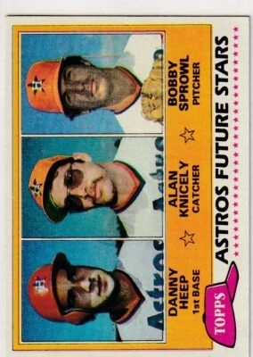 1981 TOPPS HOUSTON ASTROS RC DANNY HEEP ALAN KNICELY SPROWL ROOKIE BZ-5922 - Image 1 of 2