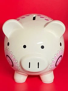 Retro Ceramic Piggy Bank by FAB Starpoint, 6" Tall - Picture 1 of 6
