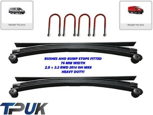 Ford Transit Leaf Spring 4 + 1 MK8 2.2 2.0 tracción trasera 2014 en pernos en U por par - Imagen 1 de 2