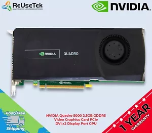 NVIDIA Quadro 5000 2.5GB GDDR5 Video Graphics Card PCIe DVI x2 Display Port GPU - Picture 1 of 20