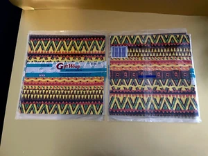 Vintage Cleo Gift Wrap / Wrapping Paper Kente Cloth African Design - Picture 1 of 1