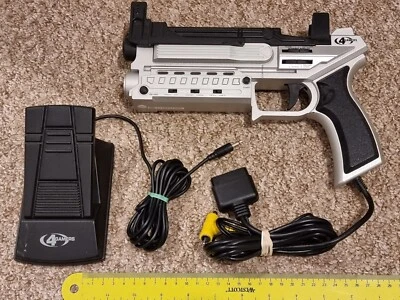 SONY PLAYSTATION 1 2 PS1 PS2 LIGHT GUN PISTOL BLASTER CONTROL G-Con Reload Pedal - Image 1 of 2