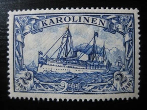 KAROLINEN DEUTSCHE KOLONIE Mi. #17 postfrische Kaiser Yacht Briefmarke! - Bild 1 von 2