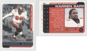2000 Pacific Paramount Platinum Blue Missing Serial Number Warren Sapp #232 HOF