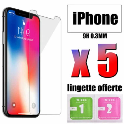 Vitre protection verre trempé film pour iPhone 7 8 XR X XS 11 12 13 14 Pro Max