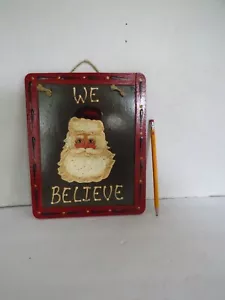 INSEGNA LEGNO BABBO NATALE CREDIAMO - Foto 1 di 5