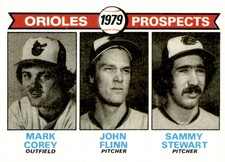1979  Topps #701 Orioles Prospects - Corey /Flinn / Stewart RC