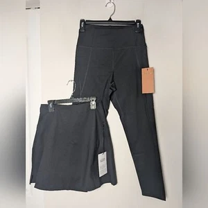 Girlfriend Collective Skort & Leggings 2pc Bundle Set 4008 4018 Black - Picture 1 of 16