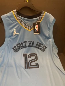 Ja Morant #12 Memphis Grizzlies Jordan Blue Statement Trikot (Herren 2-XL) "Neu" - Bild 1 von 9