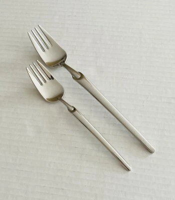 Tenedor de ensalada y tenedor de cena Gibson de acero inoxidable 18/8 brillante Foto 1 de 4