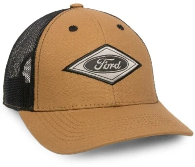 Ford Woven Label Brown / Black Mesh-Back Hunting Cap  - Image 1 of 2