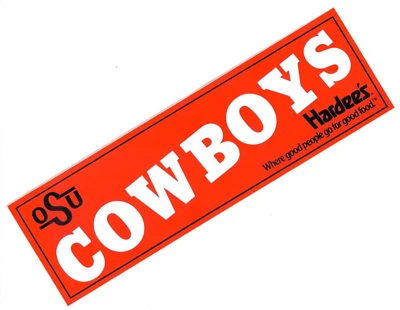 80's Oklahoma State University OSU Cowboys 3" x 10" VINYL STICKER/ DECAL vintage - Image 1 of 2
