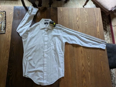 Vintage Ketch Striped White Dress Shirt Long Sleeve Size 15.5 32-33 - Image 1 of 4