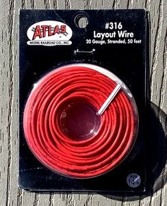 ATLAS 50 FOOT COIL OF RED CONDUCTOR STRANDED #20 AWG WIRE FOR YOUR LAYOUTS # 316 - Picture 1 of 7