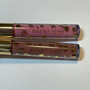 Estee Lauder Limited Edition Lip Gloss 2 Full Size Crystal Pink Sundrops Nude - Picture 1 of 4