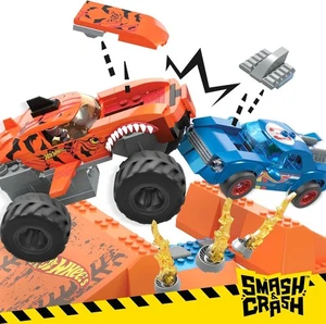 BOX ROTTO HOT WHEELS Playset PISTA TIGER SHARK Monster Trucks MEGA HKF88 - Imagen 1 de 5