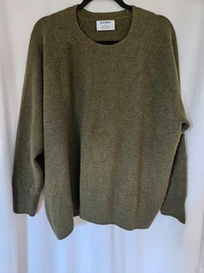 Suéter Verde Oliva Antiguo Azul Marino Para Mujer Cuello Redondo Talla Grande XL Mezcla de Lana Usado en Excelente Condición - Imagen 1 de 8