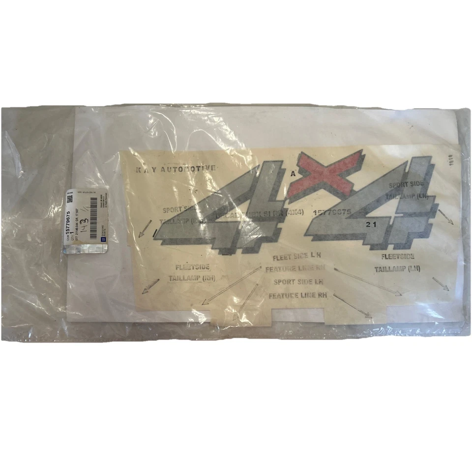 NUEVO OEM Genuino GM Chevrolet Silverado GMC Pickup Cama Calcomanía Adhesivo 15779675  Foto 1 de 1
