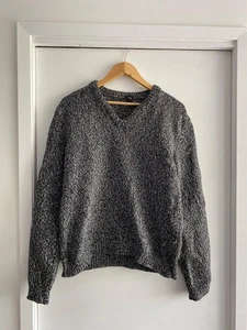 Jil Sander Raf Simons Keyhole Sweater Pullover Vintage Size 52 Black White - Picture 1 of 4