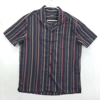 NWOT J Lindeberg Shirt Mens Medium Striped Resort Short Sleeve Bob Multicolor - Image 1 of 4