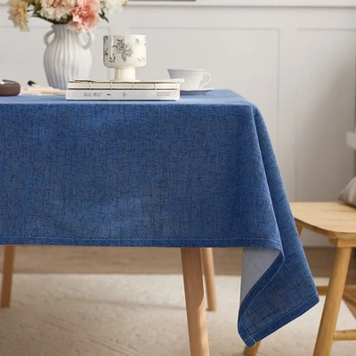 Solid Color Thick Tablecloth for Rectangular For Coffee and Dining Tables - Image 1 of 4