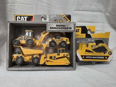 CAT Mini Machines Plastic Consturction Vehicle Toys 5 Together - Image 1 of 2