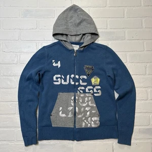 Diesel Kids Blue Hooded Knit Sweatshirt Youth Size Large - Picture 1 of 18