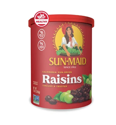 Sun-Maid California Sun-Dried Raisins, 13 oz Resealable Canister, Snack or Bakin - Image 1 of 4