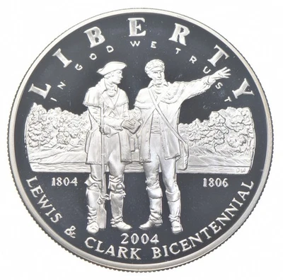 2004-P Proof Lewis & Clark Commemorative Silver Dollar $1 *6792 - Image 1 of 3