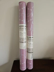 Wallcoverings Collins & Aikman Wallpaper Floral Dark Pink 2 Rolls 56 Sq Ft Each - Picture 1 of 9