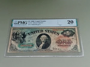 ⭐⭐ 1869 $1 LEGAL TENDER LARGE NOTE FR#18 "RAINBOW" AND STAR NOTE - Picture 1 of 2