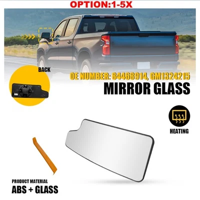 For 2020-2021 GMC Sierra Lower Towing Rearview Mirror Glass Heated Driver 2-20x - Image 1 of 4