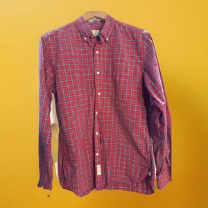 J. Camisa Crew Abotonada Talla M (15-15.5) 2 Capas 100% Algodón Buen Estado Usada - Imagen 1 de 10