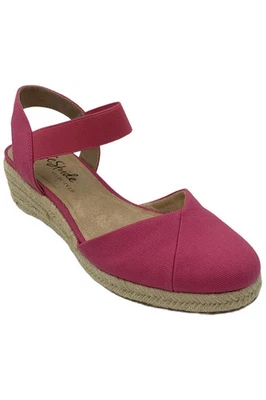 Sandalias de cuña LifeStride Kimmie alpargata rosa para mujer Foto 1 de 3