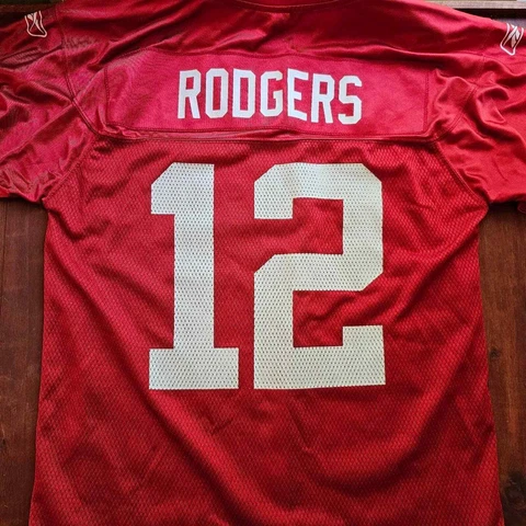 Super Rare! Aaron Rodgers Green Bay Packers NFL Football Red QB Practice Jersey Cover