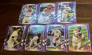 2021 Topps Chrome Update Purple Refractor LOT OF 7 CARDS! Semien Renfroe Odor ++