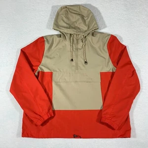 Giacca con cappuccio a vento Arizona Jean Co 1/4 cerniera uomo taglia XL rossa e marrone - Foto 1 di 7