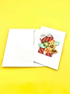 Handgefertigte Grußkarte - Weihnachten im Hochrelief, alle Anlässe 7,5x5 Zoll - Bild 1 von 2