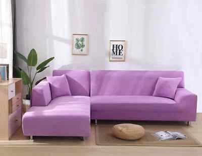 Adjustable Elastic Sofa Cover 1/2/3/4 Seat Silk Fabric Couch Covers Living Room - Image 1 of 4