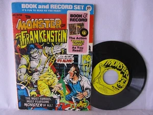 The Monster Of Frankenstein 1 1974 Book And Record Set Marvel Comic Horror VG+NM - Picture 1 of 3