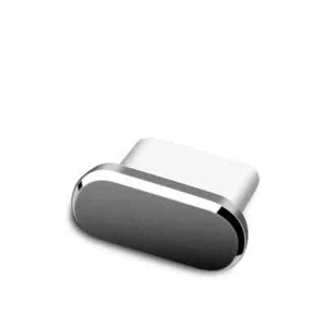 Cache poussière argent USB-C Apple/Samsung/Android/iPhone - Photo 1 sur 3