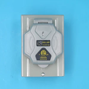 Caja de entrada de generador de 50 amperios NEMA SS2-50P caja de entrada de energía con orificios pretaladrados - Imagen 1 de 4