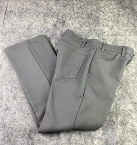 Vintage 80er Levis Herren Größe 36x29 grau Dacron Polyester schwarz/gold Label Hose - Bild 1 von 10