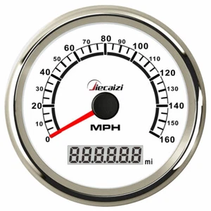Jiecaizi 85mm 160MPH GPS Speedometer Odo For Car Truck Marine UTV Blue LED 9-32V - Picture 1 of 8