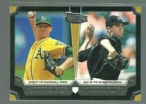 2012 Bowman Draft Dual Top 10 Picks #PH Andrew Heaney/Jarrod Parker (ref 63630) - Picture 1 of 1